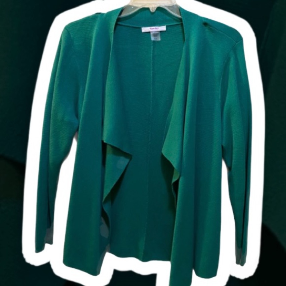 TanJay green cardigan